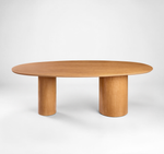 Mesa de Jantar Magda com Design Orgânico em Lâminas de Madeira Natural