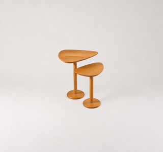 Conjunto Mesas Laterais Grace com Design Orgânico Laminada ou Laqueada