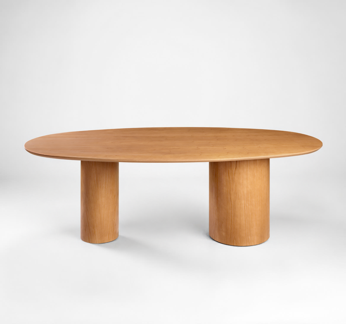 Mesa de Jantar Magda com Design Orgânico em Lâminas de Madeira Natural