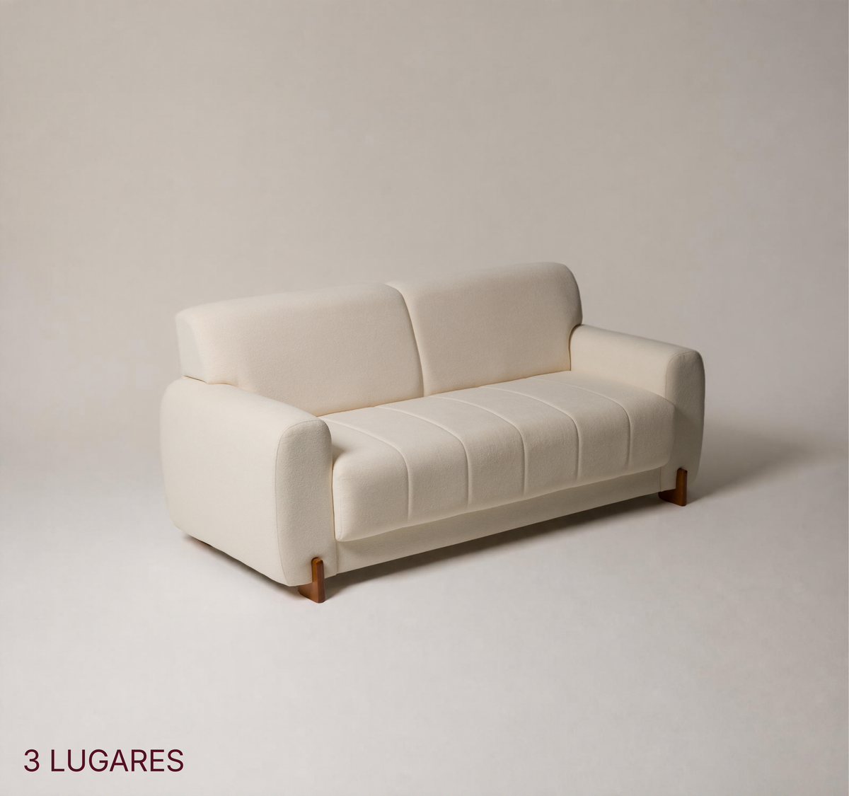 Sofá Anecy 3 Lugares com Assento em Espuma D33