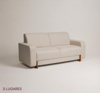Sofá Parma 3 Lugares com Assento em Espuma D33