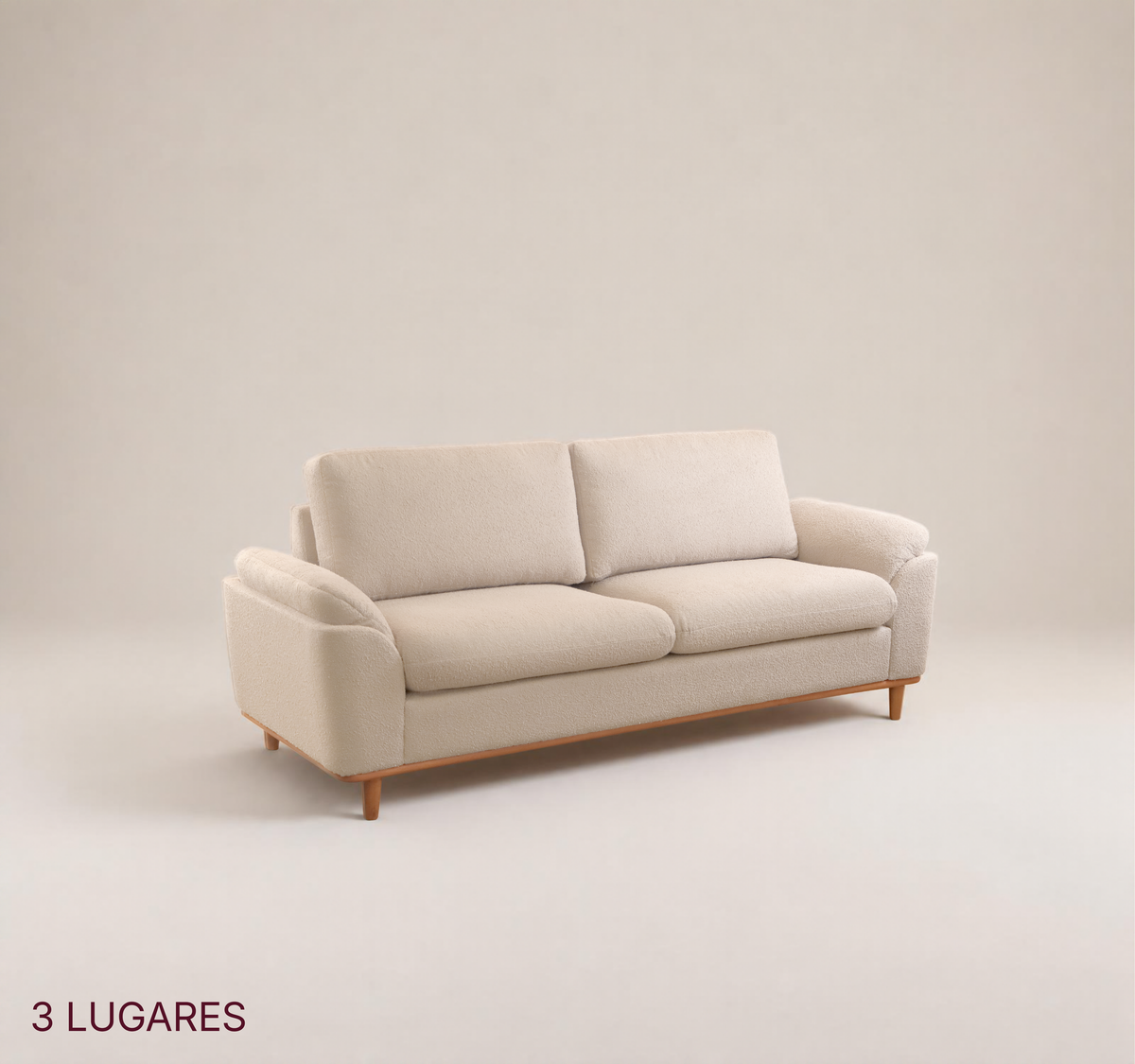 Sofá Anna 3 Lugares com Molas Ensacadas