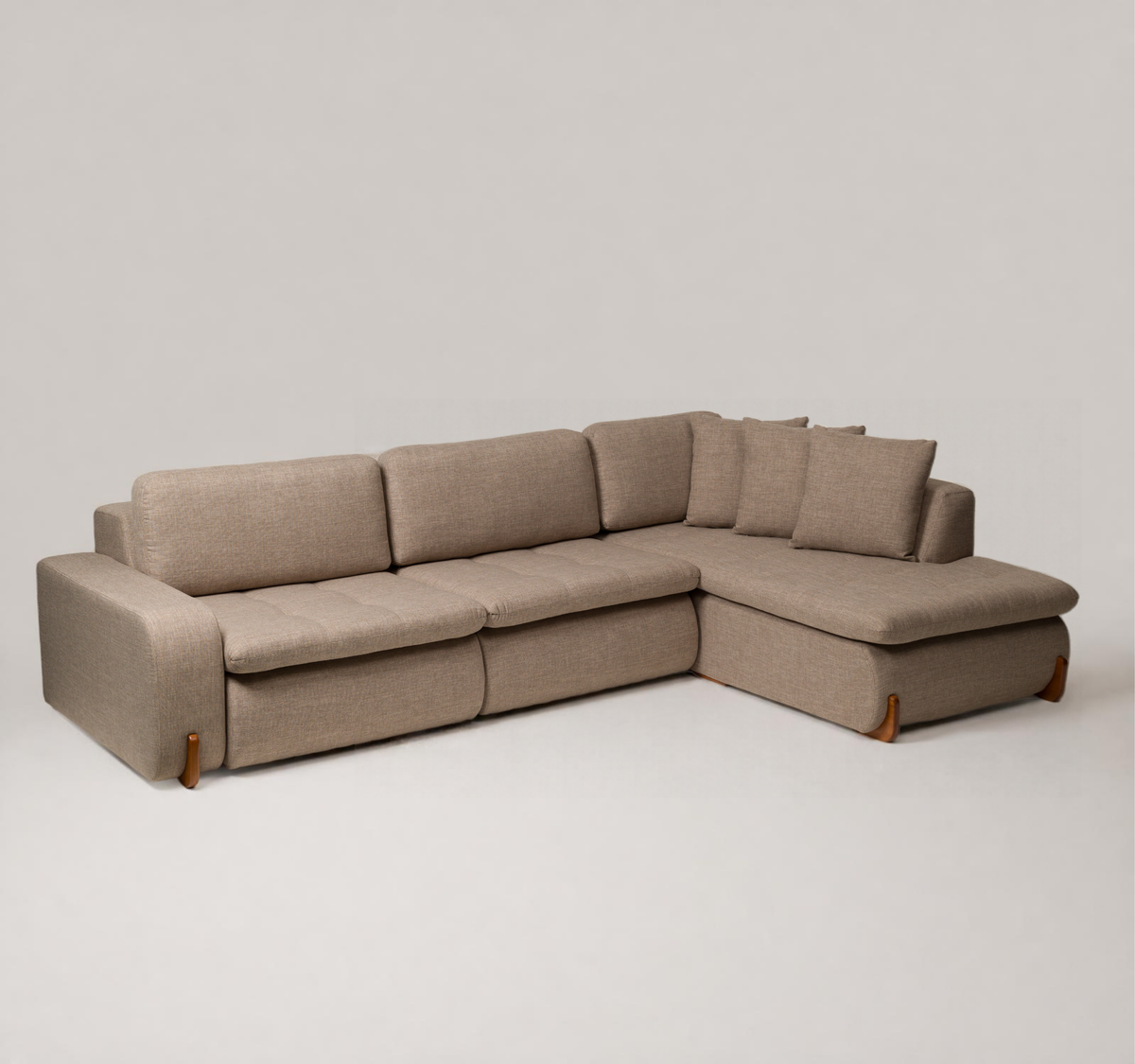 Sofá de Canto Retrátil Arles com Pillow em Espuma D33