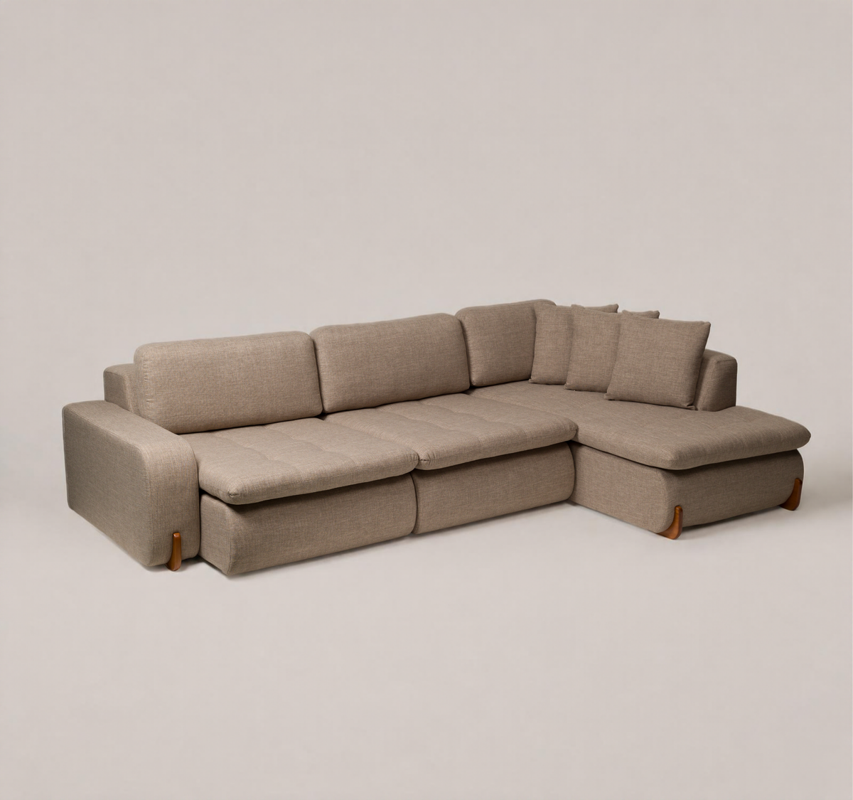Sofá de Canto Retrátil Arles com Pillow em Espuma D33
