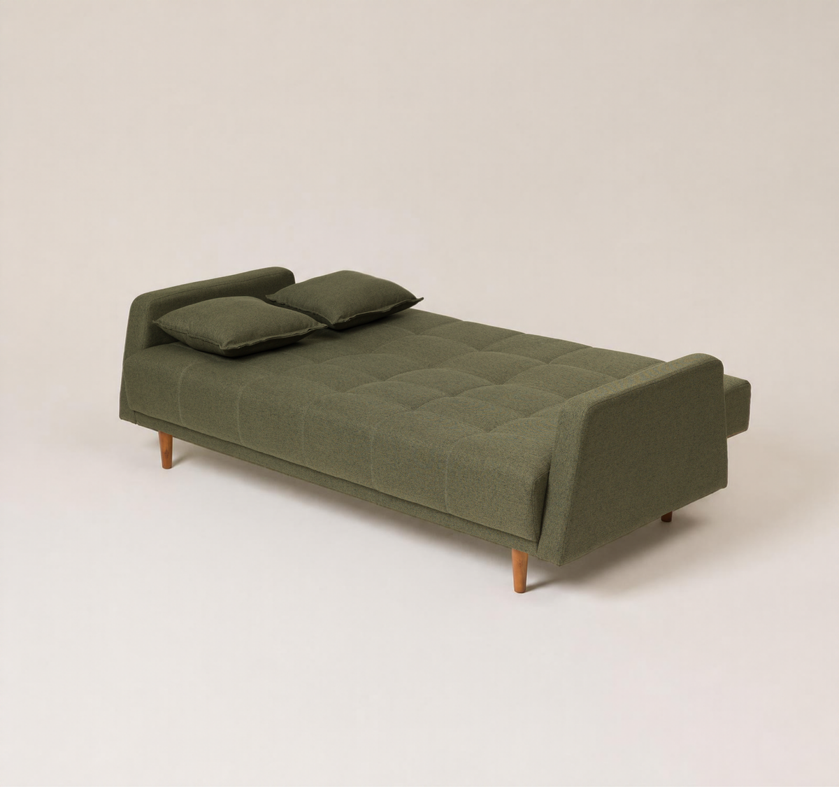 Sofá Cama Rave Reclinável com Pés em Madeira Maciça