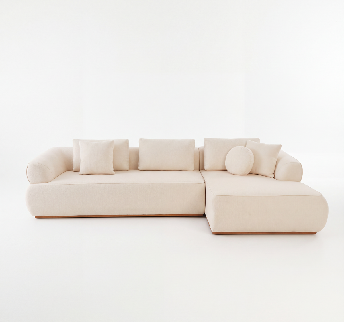 Sofá Ariel com Design Moderno e Base em Madeira Maciça