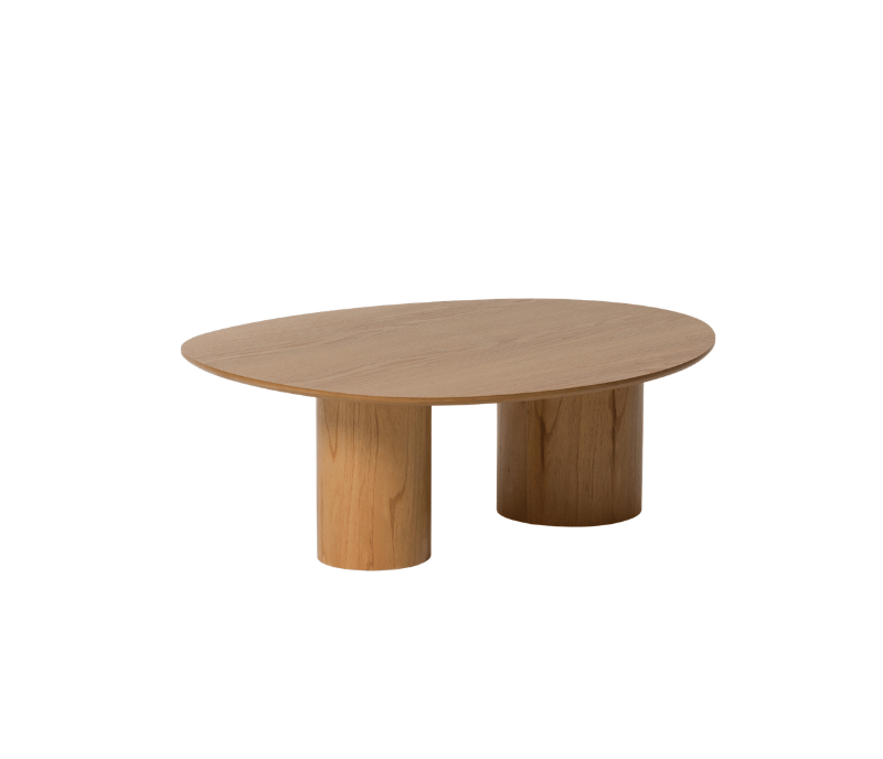 Mesa de Centro Ayla Orgânica Laminada em Madeira Natural
