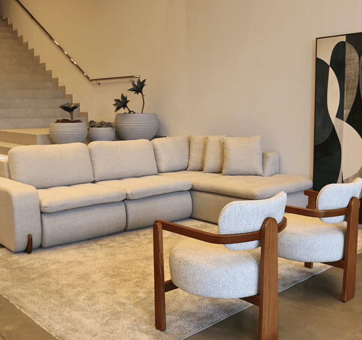 Sofá de Canto Retrátil Arles com Pillow em Espuma D33