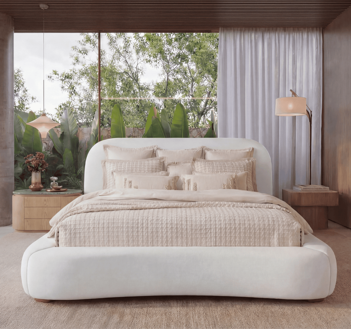 Cabeceira Dior com Design Moderno e Bordas Arredondadas