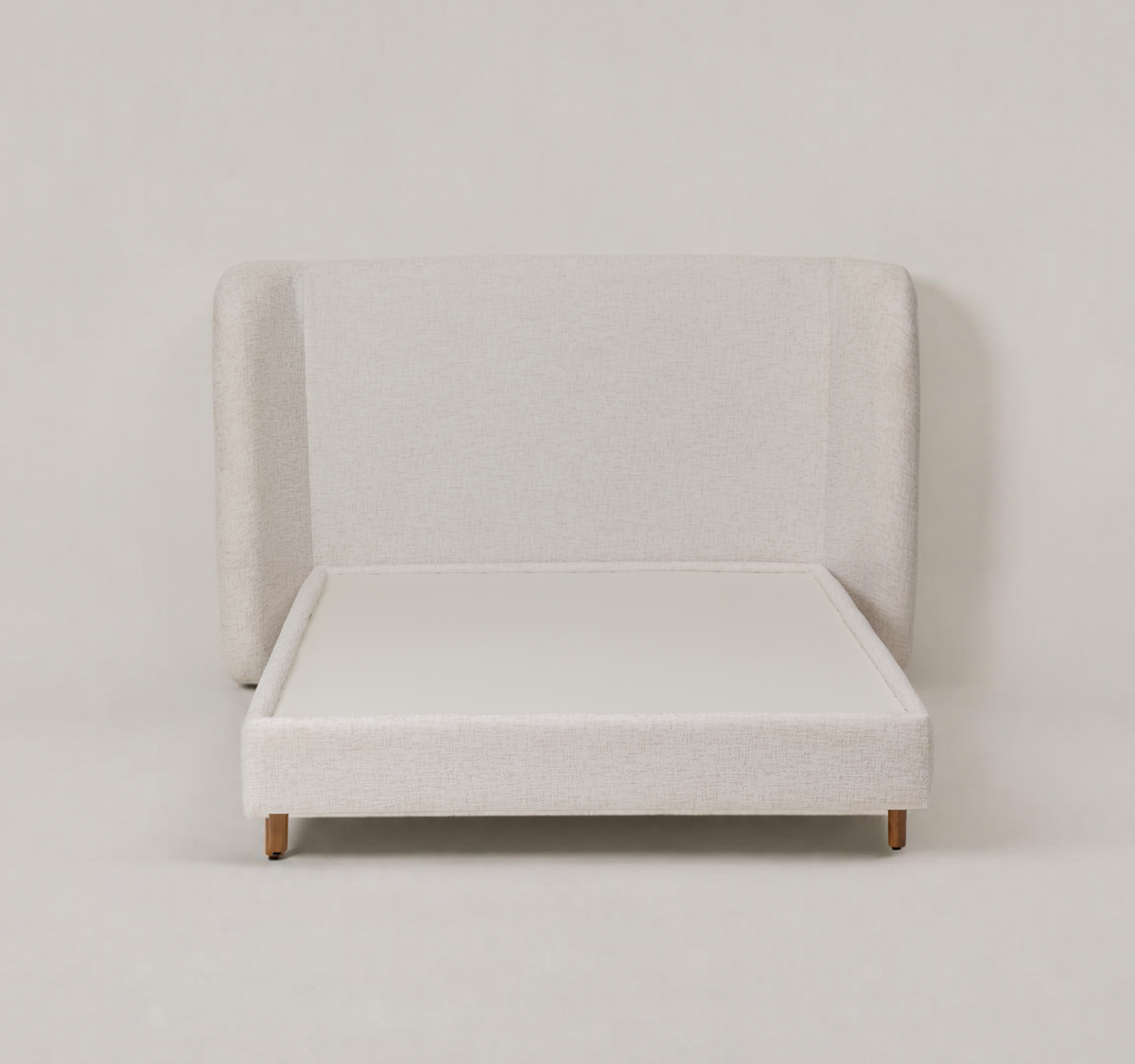 Conjunto Cama Box Zoe com Cabeceira Estofada de Design Orgânico