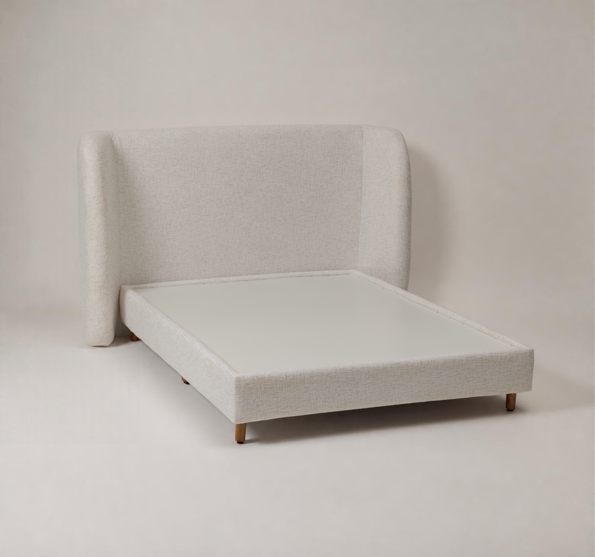 Conjunto Cama Box Zoe com Cabeceira Estofada de Design Orgânico