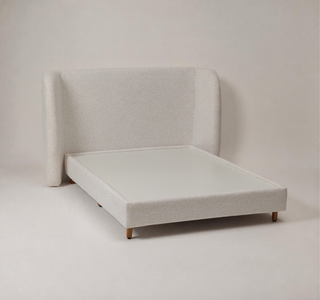 Conjunto Cama Box Zoe com Cabeceira Estofada de Design Orgânico