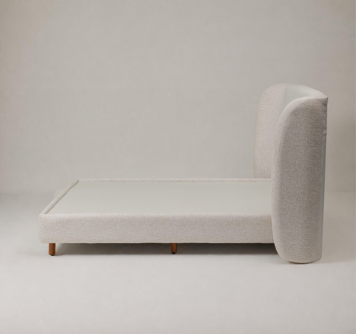 Conjunto Cama Box Zoe com Cabeceira Estofada de Design Orgânico